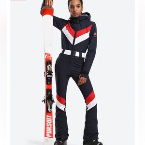 Stylish Black and Red Ski Suit for Women